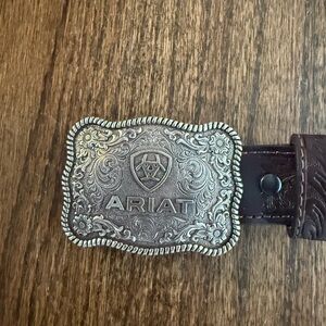 Kids Ariat  Silver and Brown Belt Buckle